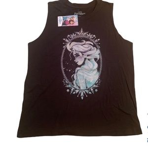Disney Frozen Elsa Black Tank Top